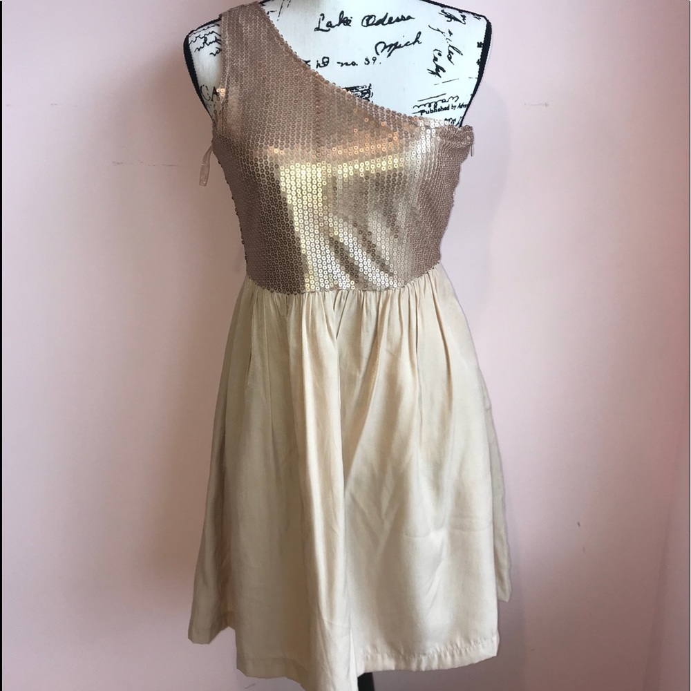 Nude fab'rik sequence tulle dress